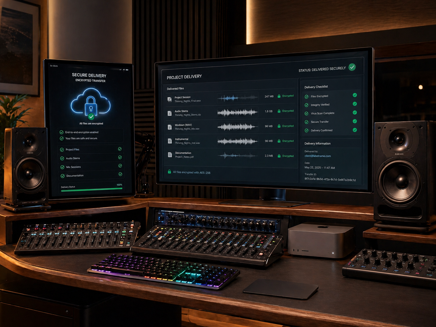 Secure project delivery dashboard